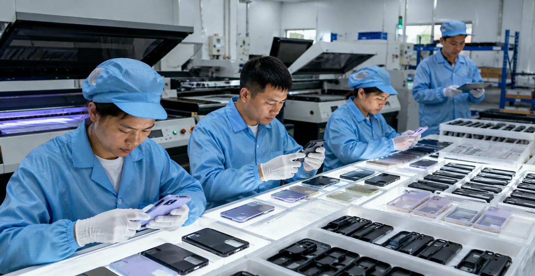 PaintNex factory workflow for Pre-Shipment Inspection for UV Printed Phone Cases and Plastic Shells