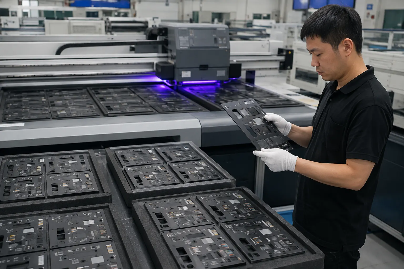 PaintNex factory workflow for Variable-Data UV Printing for Plastic Panels and Cases: Serial Numbers, Versions and Control